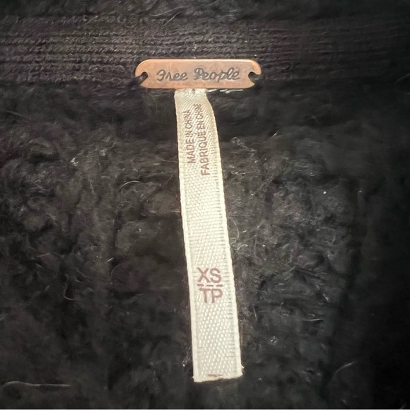 Free People Fluffy Fox Black Oversized Sweater - Picture 9 of 9